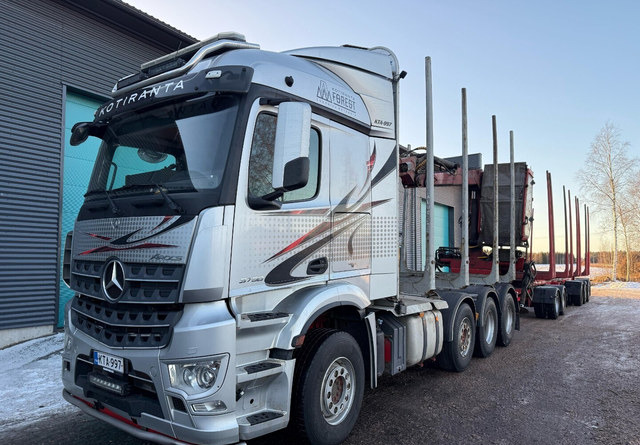 Mercedes-BenzArocs 8x4 - Timber truck, Crane truck: picture 1 Mercedes-BenzArocs 8x4 - Timber truck, Crane truck: picture 1