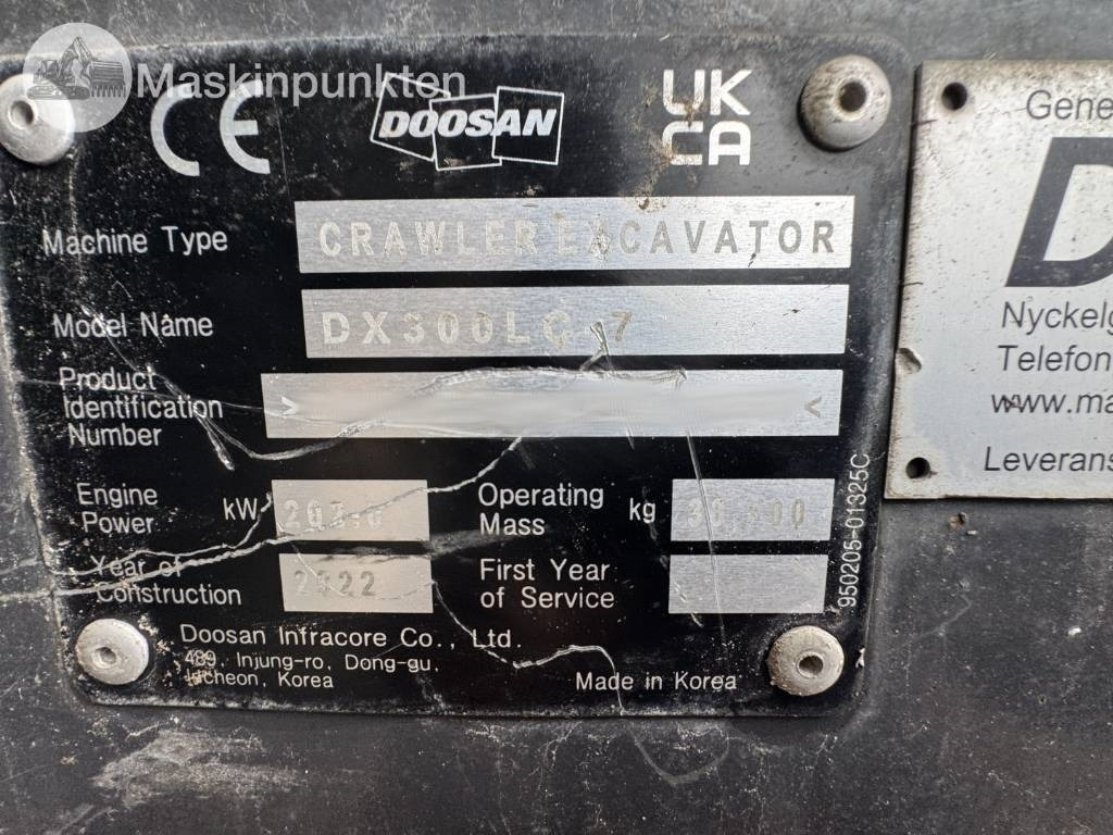 Leasing of Doosan DX 300 LC  Doosan DX 300 LC: picture 27