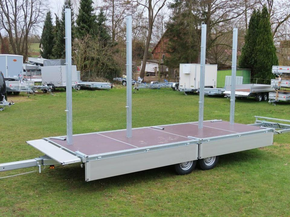 Langmaterialanhänger Unsinn LM 3554-14-2040 Deichsel ausziehbar - Dropside/ Flatbed trailer: picture 1 Langmaterialanhänger Unsinn LM 3554-14-2040 Deichsel ausziehbar - Dropside/ Flatbed trailer: picture 1