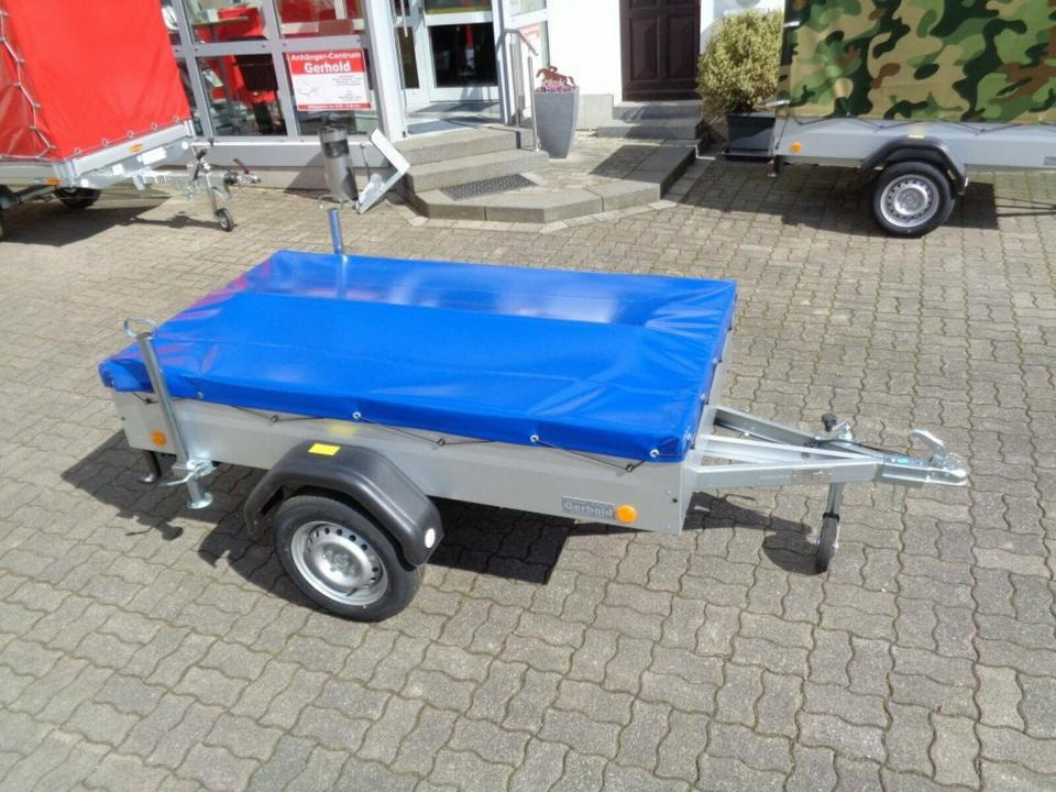 Car trailer PKW Anhänger, 750 kg, Flachplane, Stützen, 100 km/h: picture 15