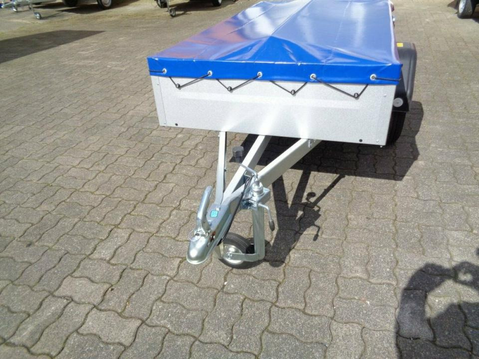 Car trailer PKW Anhänger, 750 kg, Flachplane, Stützen, 100 km/h: picture 6