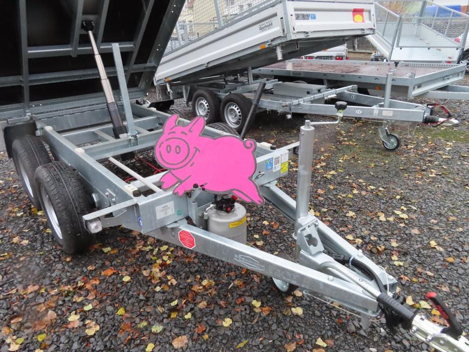 Schweinepreis, Böckmann PKW-Anhänger, Rückwärtskipper, 2,7 to. - Tipper trailer: picture 1 Schweinepreis, Böckmann PKW-Anhänger, Rückwärtskipper, 2,7 to. - Tipper trailer: picture 1