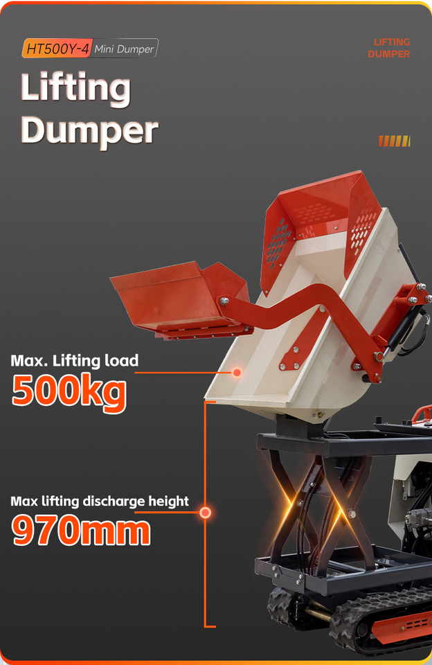 Leasing of  6.5HP Mini Dumper Small Dump Truck with lifting 6.5HP Mini Dumper Small Dump Truck with lifting: picture 9