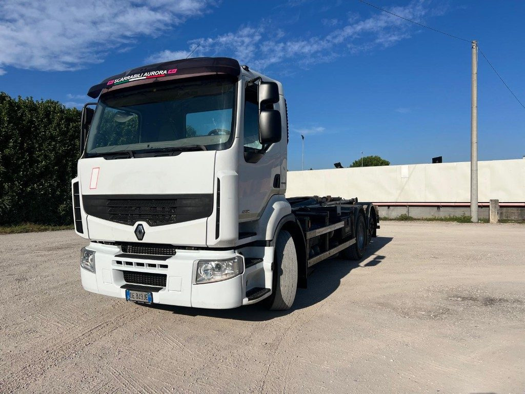 RENAULT PREMIUM 450 SCARRABILE FULL PNEUMATICO - Hook lift truck: picture 1 RENAULT PREMIUM 450 SCARRABILE FULL PNEUMATICO - Hook lift truck: picture 1