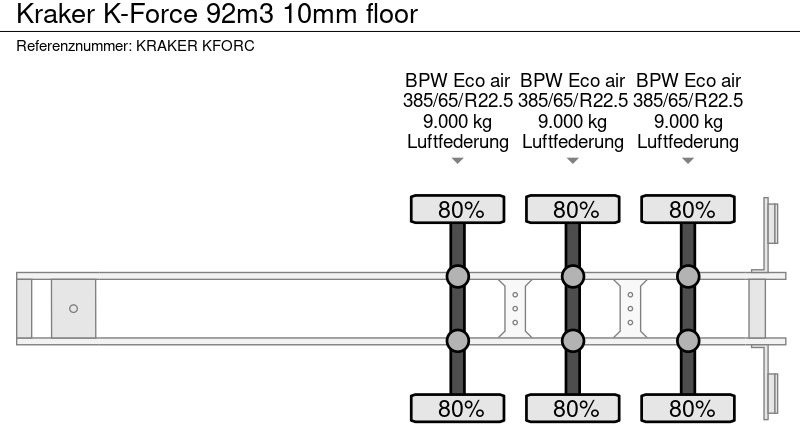 Walking floor semi-trailer kraker K-Force 92m3 10mm floor: picture 8