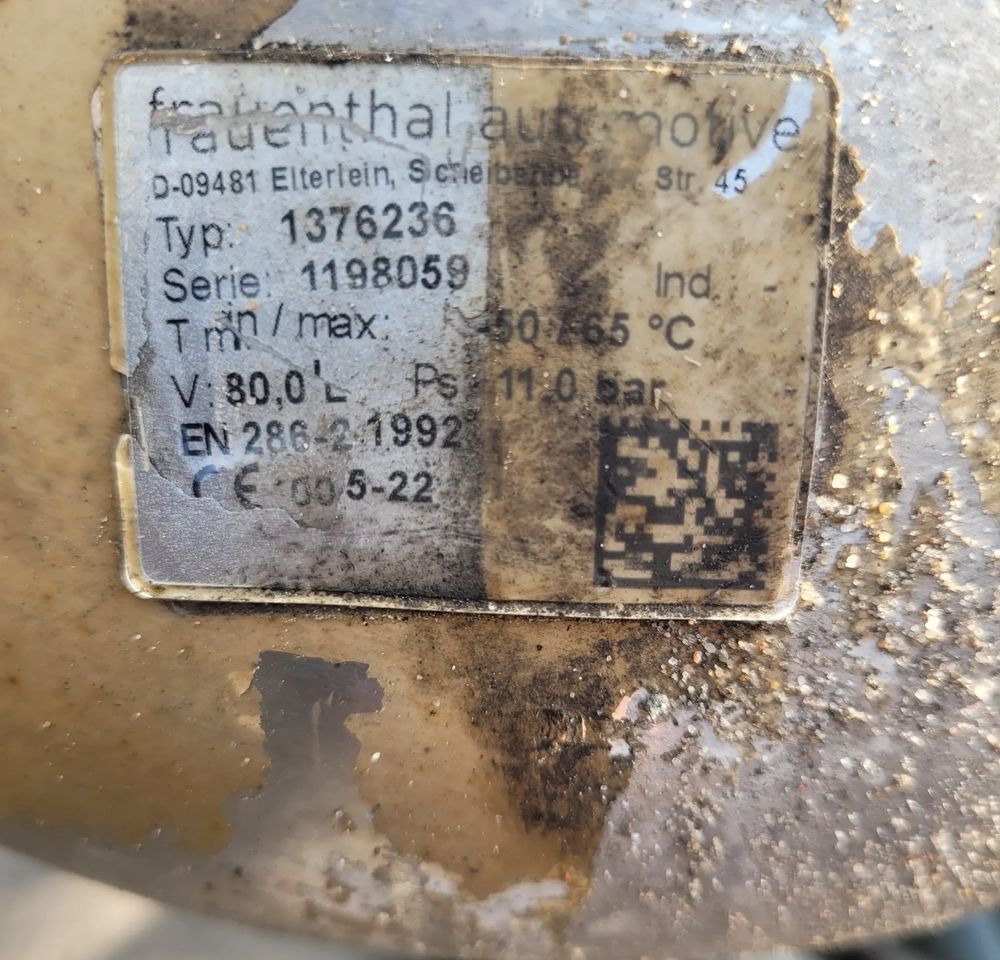 ZBIORNIK BUTLA POWIETRZA 80L SCHMITZ ALU CHWALIM116 - Brake parts for Truck: picture 2 ZBIORNIK BUTLA POWIETRZA 80L SCHMITZ ALU CHWALIM116 - Brake parts for Truck: picture 2