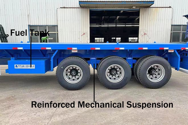 TITAN 3 Axle Flatbed Semi Trailer Manufacturers for Sale in Ghana - Dropside/ Flatbed semi-trailer: picture 3 TITAN 3 Axle Flatbed Semi Trailer Manufacturers for Sale in Ghana - Dropside/ Flatbed semi-trailer: picture 3