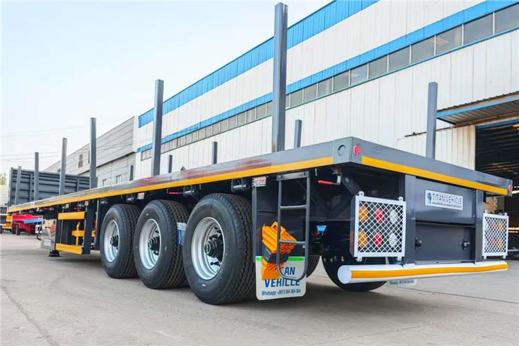 TITAN 3 Axle Flatbed Trailer Truck With Wooden Piles Price In Guma - Container transporter/ Swap body semi-trailer: picture 5 TITAN 3 Axle Flatbed Trailer Truck With Wooden Piles Price In Guma - Container transporter/ Swap body semi-trailer: picture 5