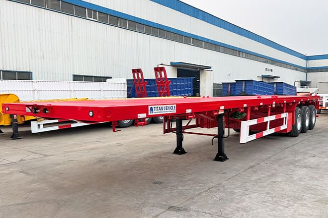 TITAN 3 Axle Flatbed Trailer for Sale in Senegal - Dropside/ Flatbed semi-trailer: picture 4 TITAN 3 Axle Flatbed Trailer for Sale in Senegal - Dropside/ Flatbed semi-trailer: picture 4