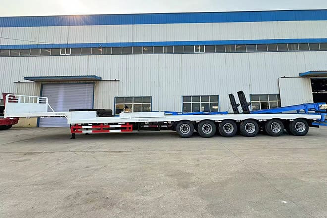 TITAN 6 Axle Step Deck Flatbed Trailer for Sale in Philippines - Dropside/ Flatbed semi-trailer: picture 3 TITAN 6 Axle Step Deck Flatbed Trailer for Sale in Philippines - Dropside/ Flatbed semi-trailer: picture 3