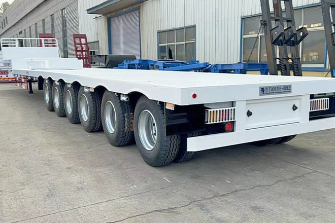 TITAN 6 Axle Step Deck Flatbed Trailer for Sale in Philippines - Dropside/ Flatbed semi-trailer: picture 2 TITAN 6 Axle Step Deck Flatbed Trailer for Sale in Philippines - Dropside/ Flatbed semi-trailer: picture 2