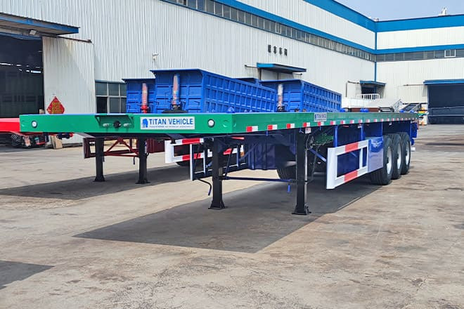 TITAN Flatbed Trailers for Semi Trucks Sizes for Sale in Guinea - Dropside/ Flatbed semi-trailer: picture 3 TITAN Flatbed Trailers for Semi Trucks Sizes for Sale in Guinea - Dropside/ Flatbed semi-trailer: picture 3