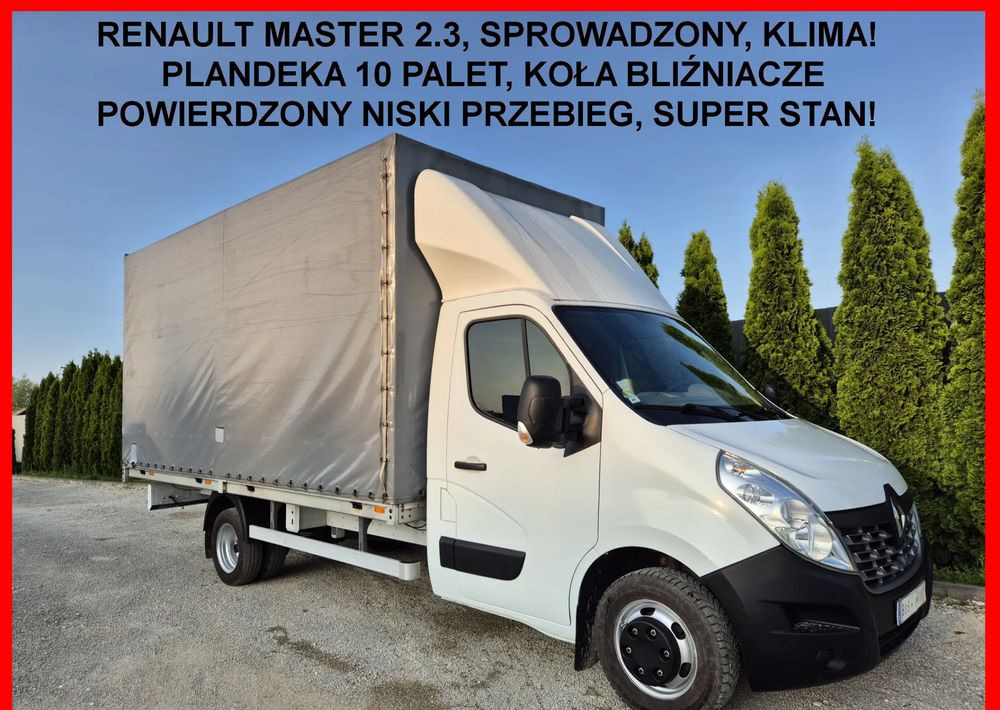 Renault Master 2.3 Plandeka 10 palet Bliźniaki - Flatbed van: picture 1 Renault Master 2.3 Plandeka 10 palet Bliźniaki - Flatbed van: picture 1