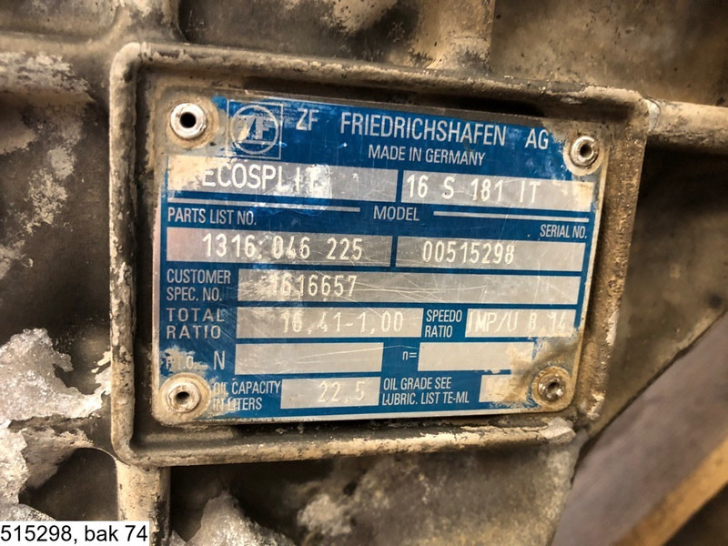ZF ECOSPLIT 16 S 181 IT, Manual - Gearbox: picture 2 ZF ECOSPLIT 16 S 181 IT, Manual - Gearbox: picture 2