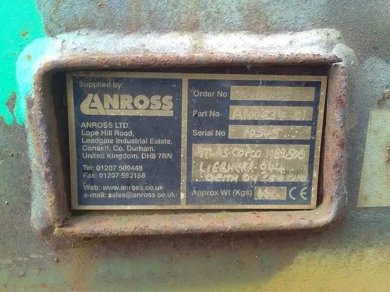 Liebherr 944-Atlas copco HB2500-Adaptor plate/Quick coupler - Quick coupler: picture 2 Liebherr 944-Atlas copco HB2500-Adaptor plate/Quick coupler - Quick coupler: picture 2