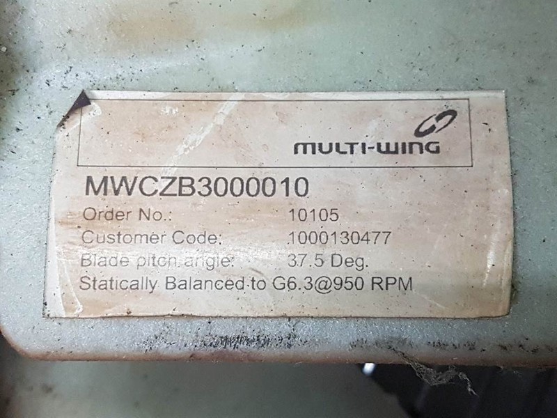 Multi-Wing MWCZB3000010 - Fan/Lüfterrad/Koelvin - Engine and parts for Construction machinery: picture 4 Multi-Wing MWCZB3000010 - Fan/Lüfterrad/Koelvin - Engine and parts for Construction machinery: picture 4