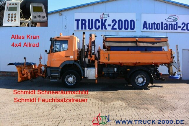 Mercedes-Benz 1829 4x4 Kran Winter Schneeschild Salzstreuer - Tipper, Crane truck: picture 1 Mercedes-Benz 1829 4x4 Kran Winter Schneeschild Salzstreuer - Tipper, Crane truck: picture 1