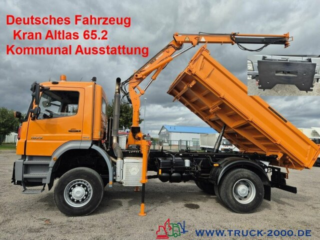 Mercedes-Benz Axor 1829 4x4 Atlas65.2 Kran Kommunal Austattung - Tipper, Crane truck: picture 1 Mercedes-Benz Axor 1829 4x4 Atlas65.2 Kran Kommunal Austattung - Tipper, Crane truck: picture 1