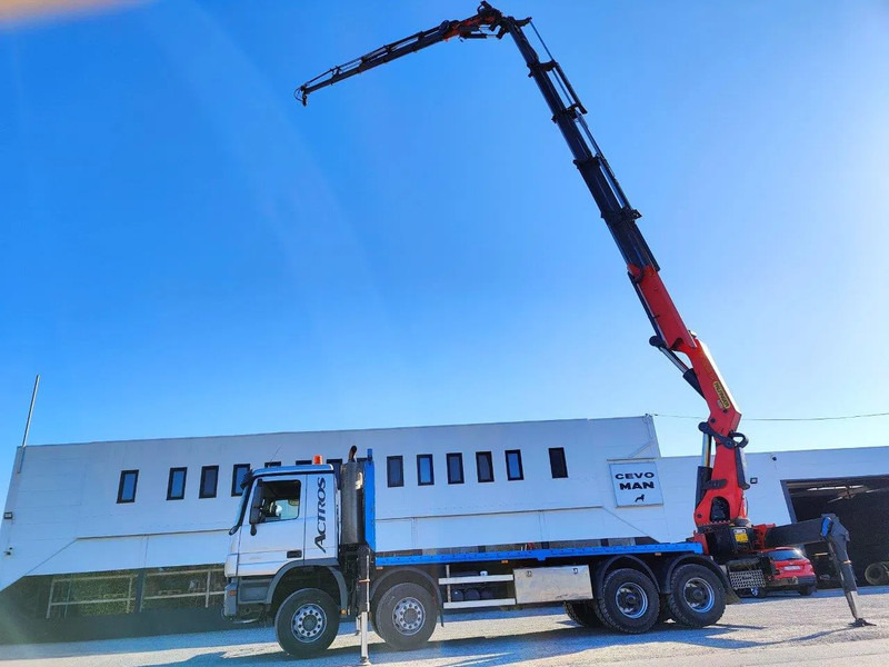 Dropside/ Flatbed truck, Crane truck Mercedes-Benz Actros 4151 V8 8x4 roofcrane / dachdecker Palfinger PK78002 + Flyjib PJ170: picture 15