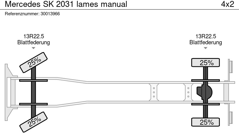 Dropside/ Flatbed truck, Crane truck Mercedes-Benz SK 2031 lames manual: picture 13