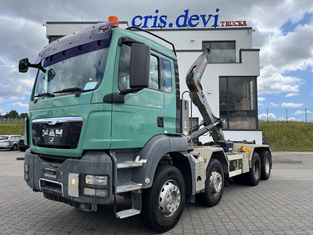 MAN TGS 35.480 8x4 Abrollkipper Hiab Multilift AHK - Hook lift truck: picture 1 MAN TGS 35.480 8x4 Abrollkipper Hiab Multilift AHK - Hook lift truck: picture 1
