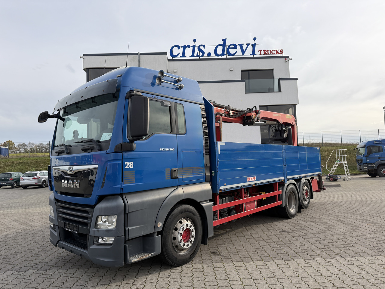Dropside/ Flatbed truck, Crane truck MAN TGX 26.500 6x2 Palfinger 18001 SLD 3 Baustoff: picture 8