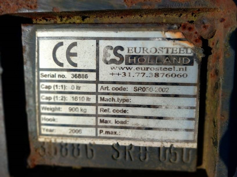 Eurosteel Puinriek WA100 - Bucket for Construction machinery: picture 3 Eurosteel Puinriek WA100 - Bucket for Construction machinery: picture 3