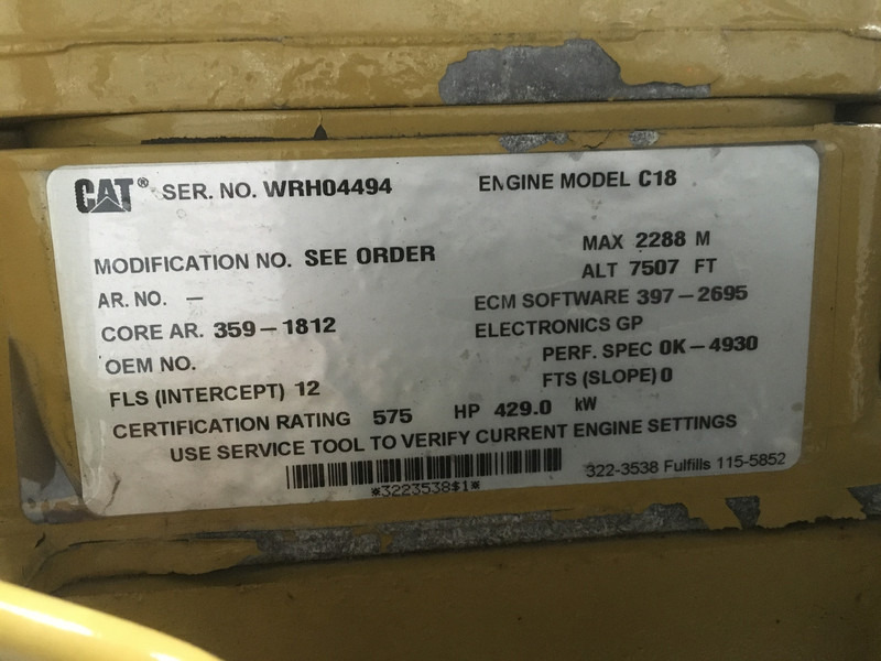 Construction machinery Caterpillar C18 WRH-3591812 USED: picture 8