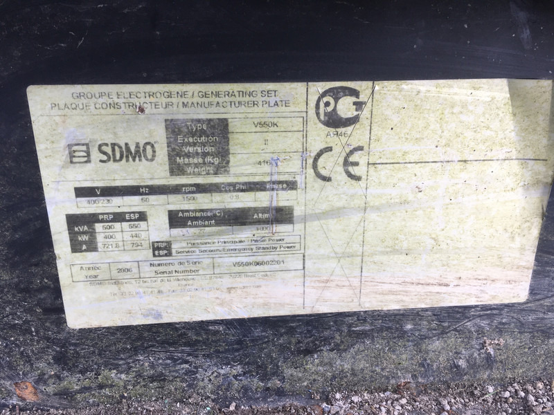 Volvo V550K GENERATOR 550KVA USED - Generator set: picture 5 Volvo V550K GENERATOR 550KVA USED - Generator set: picture 5