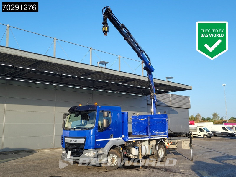 DAF LF 260 LF 4X2 HIAB 111 B-2 Hiduo Crane Automatic ACC Euro 6 - Dropside/ Flatbed truck, Crane truck: picture 1 DAF LF 260 LF 4X2 HIAB 111 B-2 Hiduo Crane Automatic ACC Euro 6 - Dropside/ Flatbed truck, Crane truck: picture 1