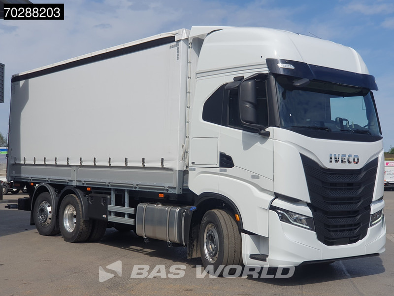 Curtainsider truck Iveco S-Way 490 6X2 NEW! Lift+Steering Axle 2tons Dhollandia Ladebordwand Retarder ACC LED: picture 15