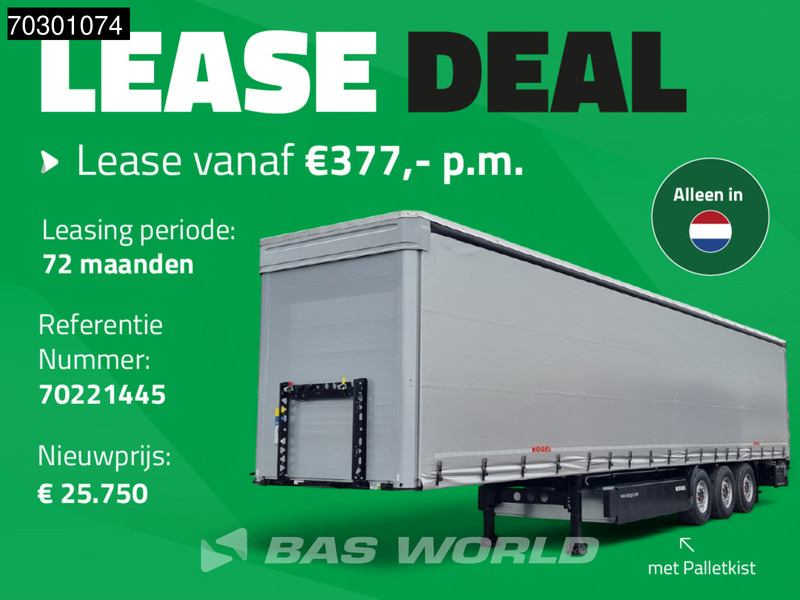 Kögel S24-1 3 axles NEW-UNUSED SAF Liftachse Edscha Palettenkist - Curtainsider semi-trailer: picture 2 Kögel S24-1 3 axles NEW-UNUSED SAF Liftachse Edscha Palettenkist - Curtainsider semi-trailer: picture 2
