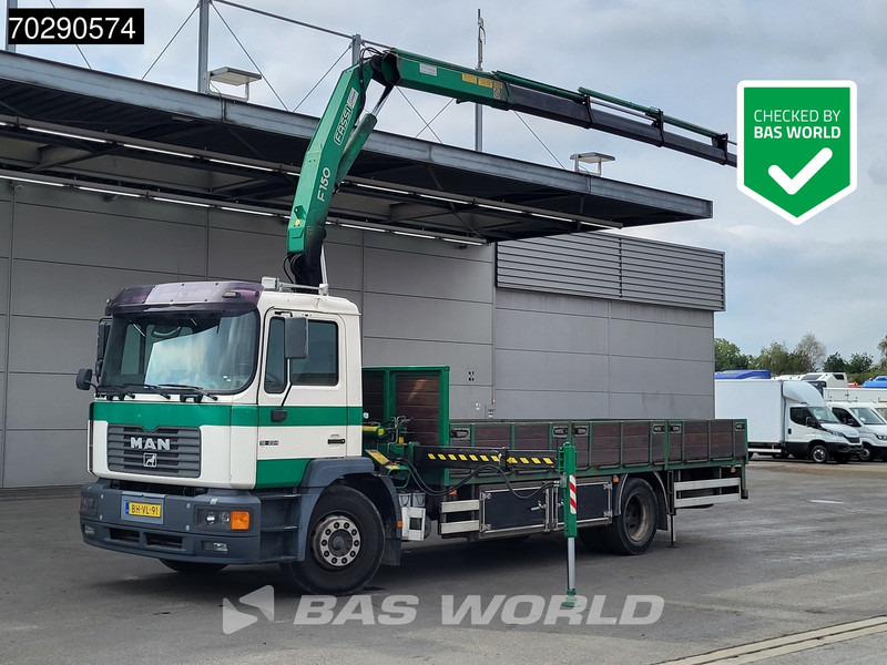 MAN 18.224 18 M 4X2 NL-Truck APK Fassi F150A.24 Kran Crane Manual Euro 2 - Dropside/ Flatbed truck, Crane truck: picture 1 MAN 18.224 18 M 4X2 NL-Truck APK Fassi F150A.24 Kran Crane Manual Euro 2 - Dropside/ Flatbed truck, Crane truck: picture 1