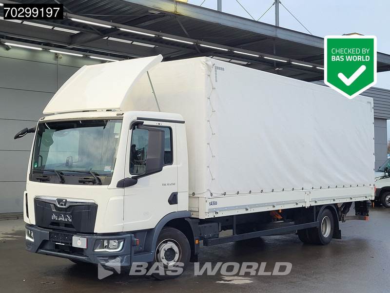 MAN TGL 12.250 4X2 12tonner 1500kg Ladebordwand Automatic Cruise Control Euro 6 - Curtainsider truck: picture 1 MAN TGL 12.250 4X2 12tonner 1500kg Ladebordwand Automatic Cruise Control Euro 6 - Curtainsider truck: picture 1
