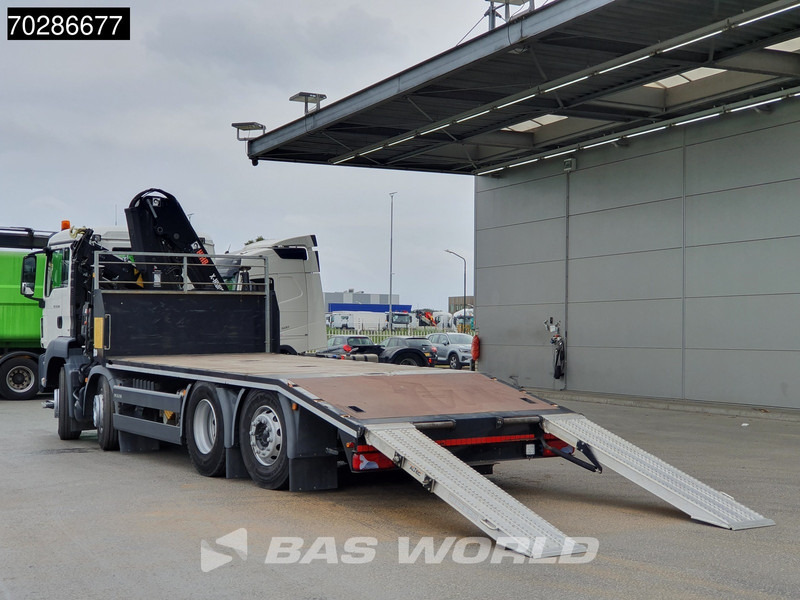 Autotransporter truck, Crane truck MAN TGS 35.360 8X2 HIAB X-Hiduo 158 BS-3 Crane Lift+lenkasche Machine transporter Euro 6: picture 17