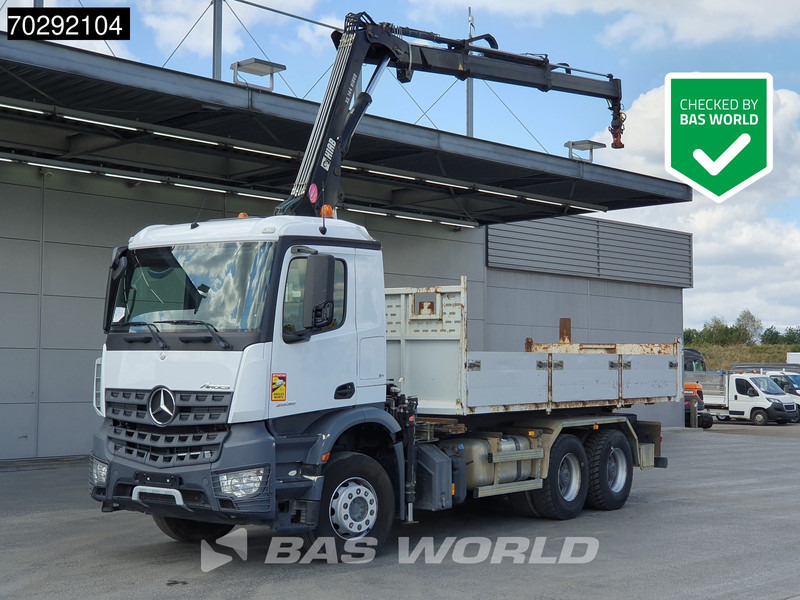 Mercedes-Benz Arocs 2636 Arocs 6X4 8m3 Forez Bennes Tipper HIAB 144 B-2 Hiduo Crane Steelsuspension Automatic Euro 6 - Tipper, Crane truck: picture 1 Mercedes-Benz Arocs 2636 Arocs 6X4 8m3 Forez Bennes Tipper HIAB 144 B-2 Hiduo Crane Steelsuspension Automatic Euro 6 - Tipper, Crane truck: picture 1