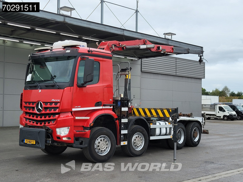 Mercedes-Benz Arocs 4145 8X4 NL-Truck HMF 2243 Z Crane Hyva 26-51-S Steelsuspension Big-Axle Automatic Euro 6 - Hook lift truck, Crane truck: picture 1 Mercedes-Benz Arocs 4145 8X4 NL-Truck HMF 2243 Z Crane Hyva 26-51-S Steelsuspension Big-Axle Automatic Euro 6 - Hook lift truck, Crane truck: picture 1