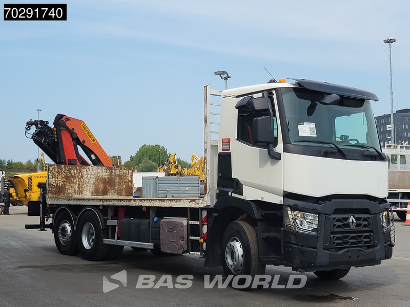 Dropside/ Flatbed truck, Crane truck Renault C 380 6X2 Palfinger PK 22002 EH Crane Optibrake Euro 6: picture 18