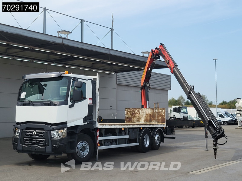 Dropside/ Flatbed truck, Crane truck Renault C 380 6X2 Palfinger PK 22002 EH Crane Optibrake Euro 6: picture 5