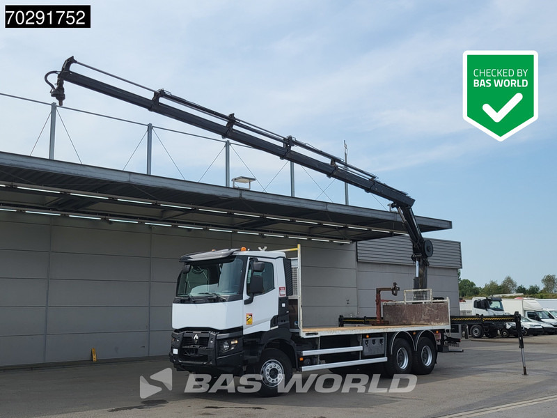 Renault Premium 380 6X4 HIAB X-HIDUO 188 E-5 Crane Steelsuspension Big-Axle Automatic Euro 6 - Dropside/ Flatbed truck, Crane truck: picture 1 Renault Premium 380 6X4 HIAB X-HIDUO 188 E-5 Crane Steelsuspension Big-Axle Automatic Euro 6 - Dropside/ Flatbed truck, Crane truck: picture 1