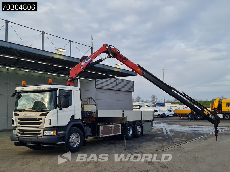 Scania P360 P 6X2 HMF 1820-K4 Kran Crane Lift+Steering Axle Air Suspension Euro 6 - Dropside/ Flatbed truck, Crane truck: picture 5 Scania P360 P 6X2 HMF 1820-K4 Kran Crane Lift+Steering Axle Air Suspension Euro 6 - Dropside/ Flatbed truck, Crane truck: picture 5