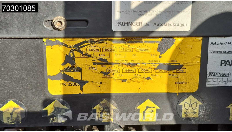 Cable system truck, Crane truck Scania P380 8X2 Palfinger PK32080 Crane Kran cable system Automatic Euro 3: picture 18