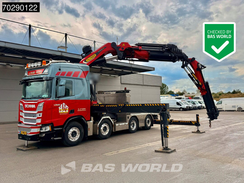 Scania R500 8X2 NL-Truck Palfinger PK165002 TEC 7 Crane Winch Fly-Jib Retarder Lift+steering - Dropside/ Flatbed truck, Crane truck: picture 1 Scania R500 8X2 NL-Truck Palfinger PK165002 TEC 7 Crane Winch Fly-Jib Retarder Lift+steering - Dropside/ Flatbed truck, Crane truck: picture 1
