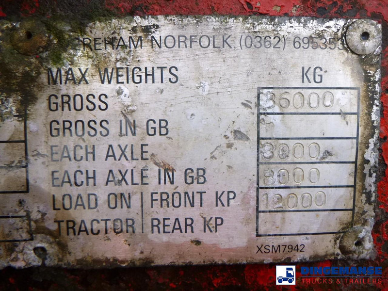 Tank semi-trailer Crane Fruehauf Food tank inox 30 m3 / 1 comp: picture 20