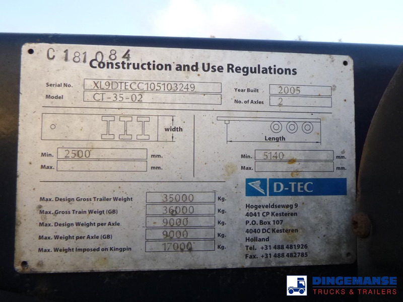 Container transporter/ Swap body semi-trailer D-Tec 4-axle container combi trailer (2 + 2 axles): picture 18