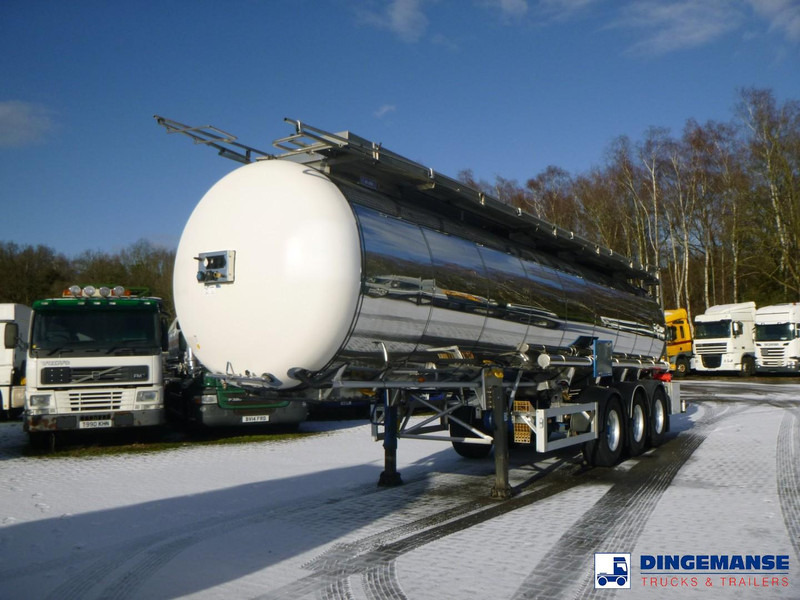 Feldbinder Chemical tank inox L4BH 30 m3 / 1 comp + pump - Tank semi-trailer: picture 1 Feldbinder Chemical tank inox L4BH 30 m3 / 1 comp + pump - Tank semi-trailer: picture 1