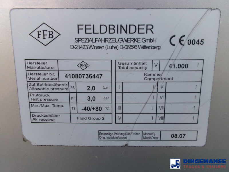 Tank semi-trailer Feldbinder Powder tank alu 41 m3 (tipping): picture 15