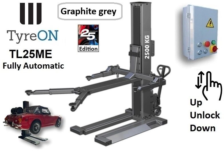 TL25ME GRAPHITE GREY - Movable single column car lift - fully automatic single post car lift - Workshop equipment: picture 1 TL25ME GRAPHITE GREY - Movable single column car lift - fully automatic single post car lift - Workshop equipment: picture 1