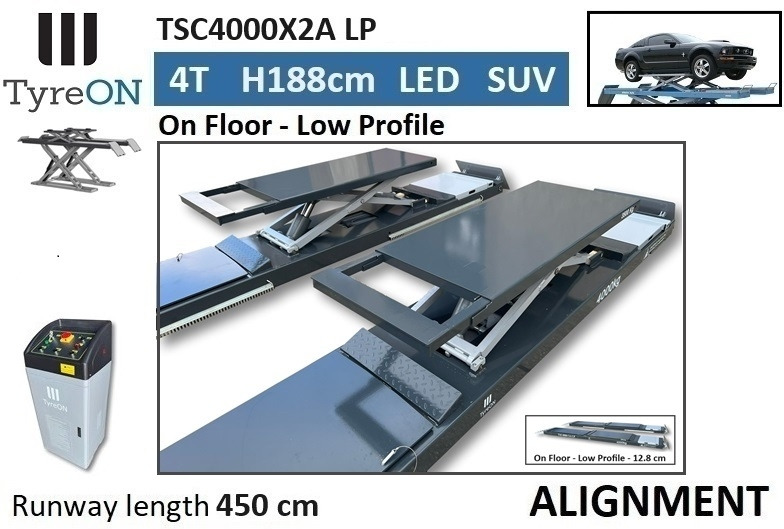 TSC4000X2A LP wheel alignment lift - On floor - Free wheel lifting system - 4.5 m lightened runways (65 cm wide) - Low profile - 4T - Workshop equipment: picture 5 TSC4000X2A LP wheel alignment lift - On floor - Free wheel lifting system - 4.5 m lightened runways (65 cm wide) - Low profile - 4T - Workshop equipment: picture 5