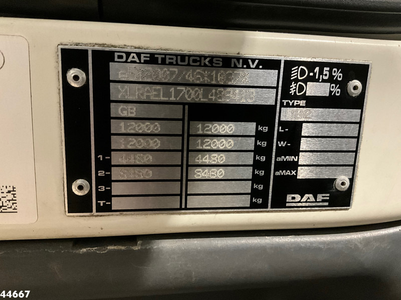 Garbage truck DAF FA LF 230 Euro 6 RHD Terberg 8m³ Just 67.505 Km!: picture 18
